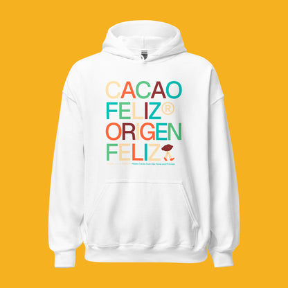 HAPPY CACAO DEXA · WHITE HOODIE