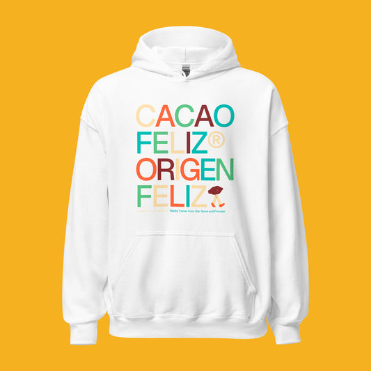 HAPPY CACAO DEXA · WHITE HOODIE