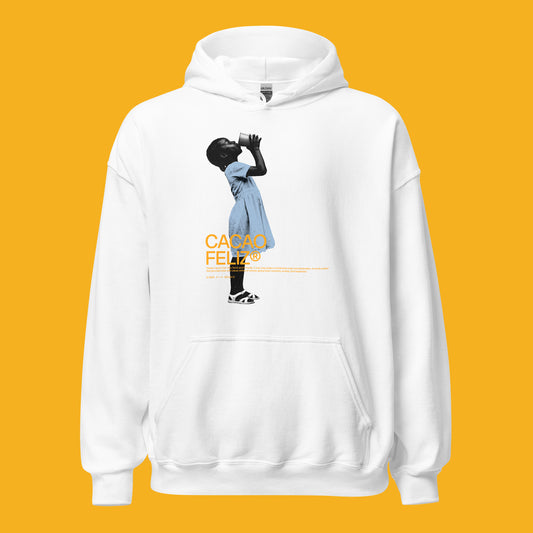 RISO GIRL · WHITE YELLOW HOODIE
